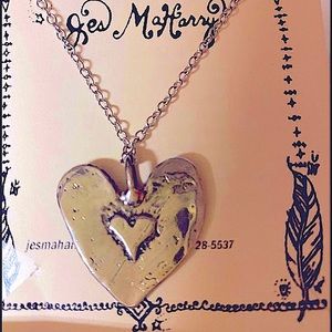 Handmade "Jess Maharry" sterling silver 2 sided  necklace